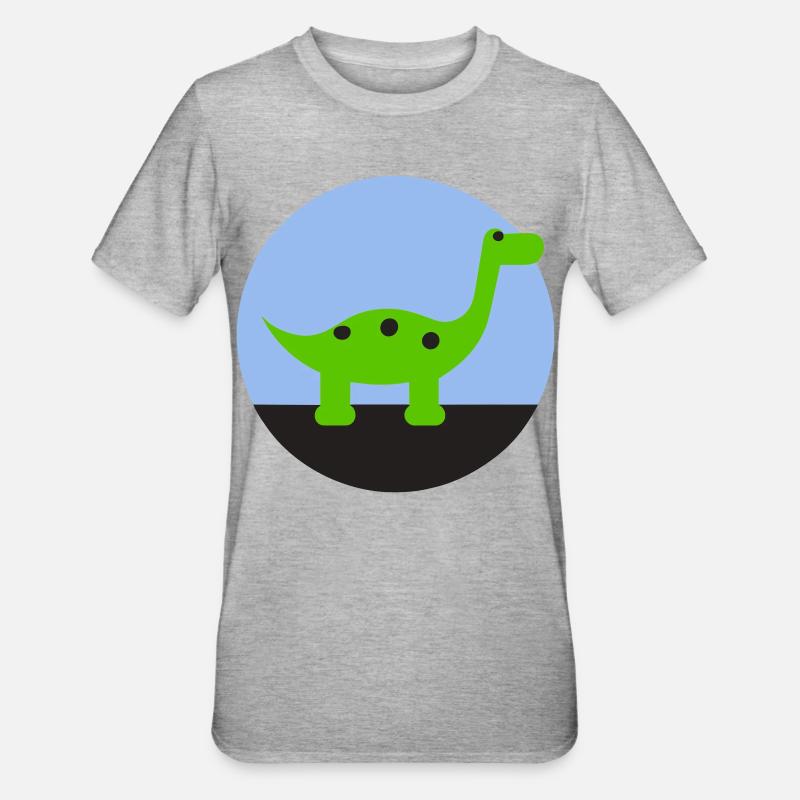 Dino - Unisex Polycotton T-Shirt - heather grey