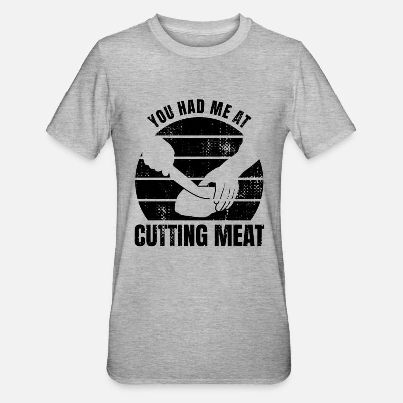 Schlachter Spruch - Unisex Polycotton T-Shirt - Grau meliert