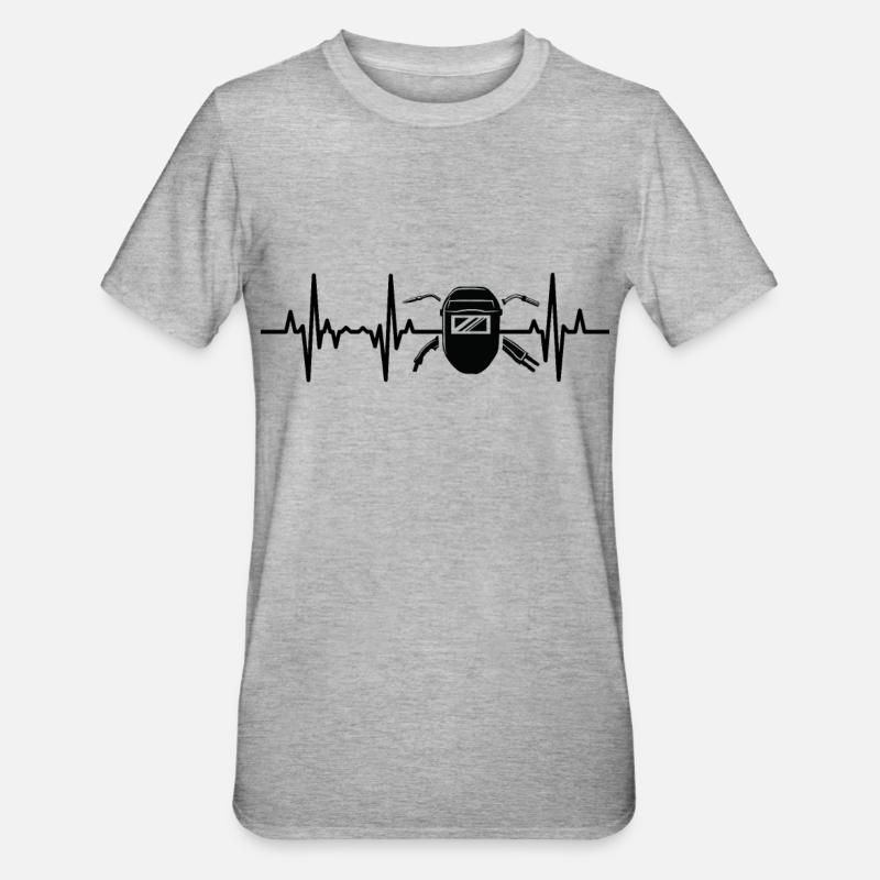 Welding machine ECG - Unisex Polycotton T-Shirt - heather grey