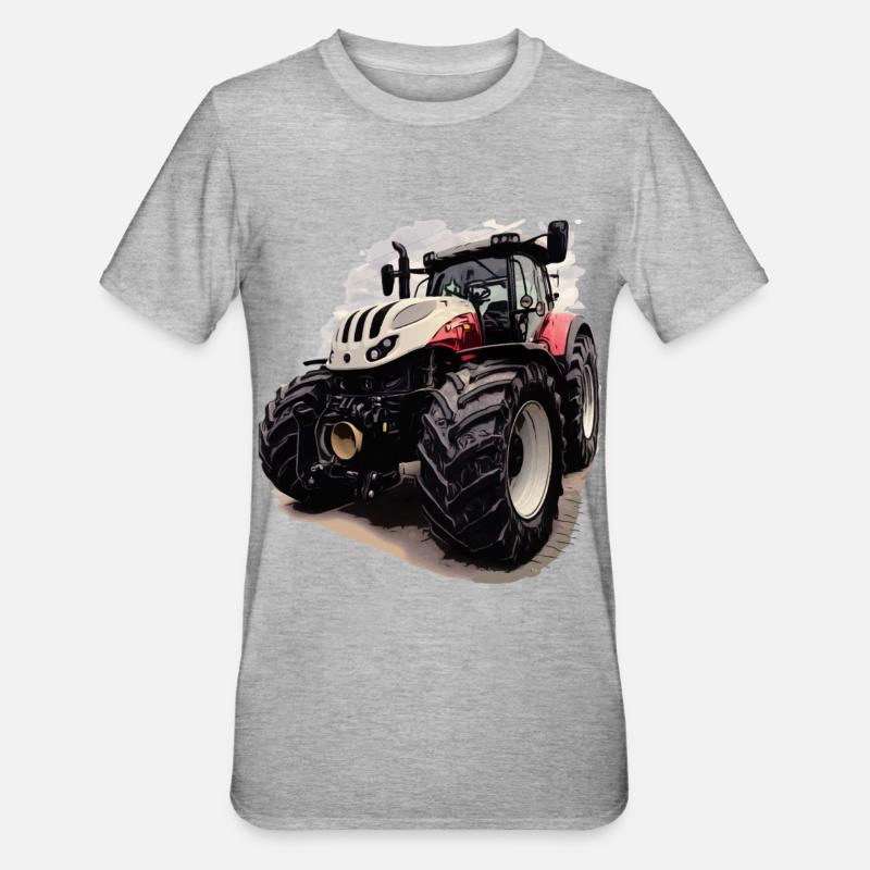 Steyr Traktor - Unisex Polycotton T-Shirt - Grau meliert