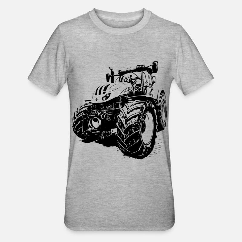 Traktor - Unisex Polycotton T-Shirt - Grau meliert