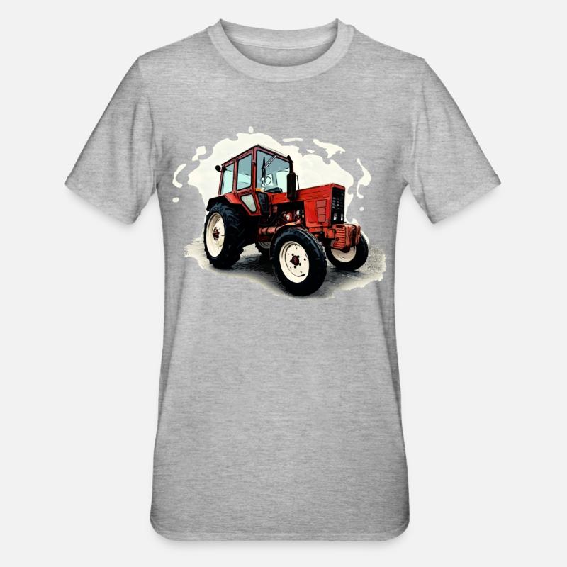 Traktor Belarus MTS 550 - Unisex Polycotton T-Shirt - Grau meliert