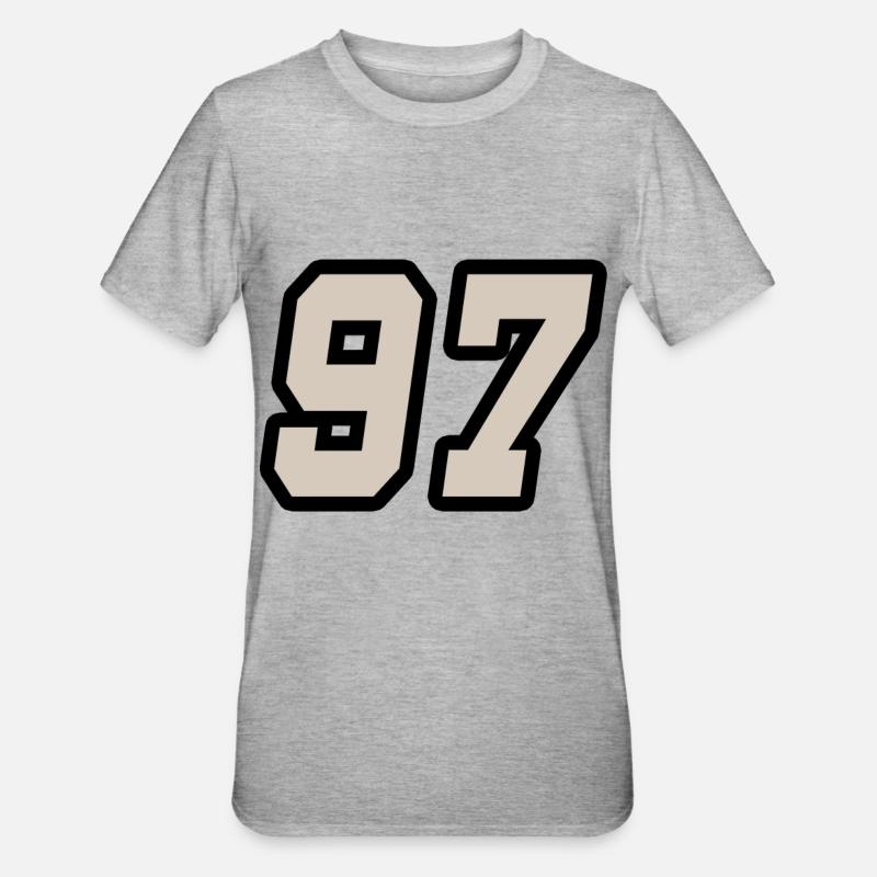 Nummer siebenundneunzig 97 - Unisex Polycotton T-Shirt - Grau meliert