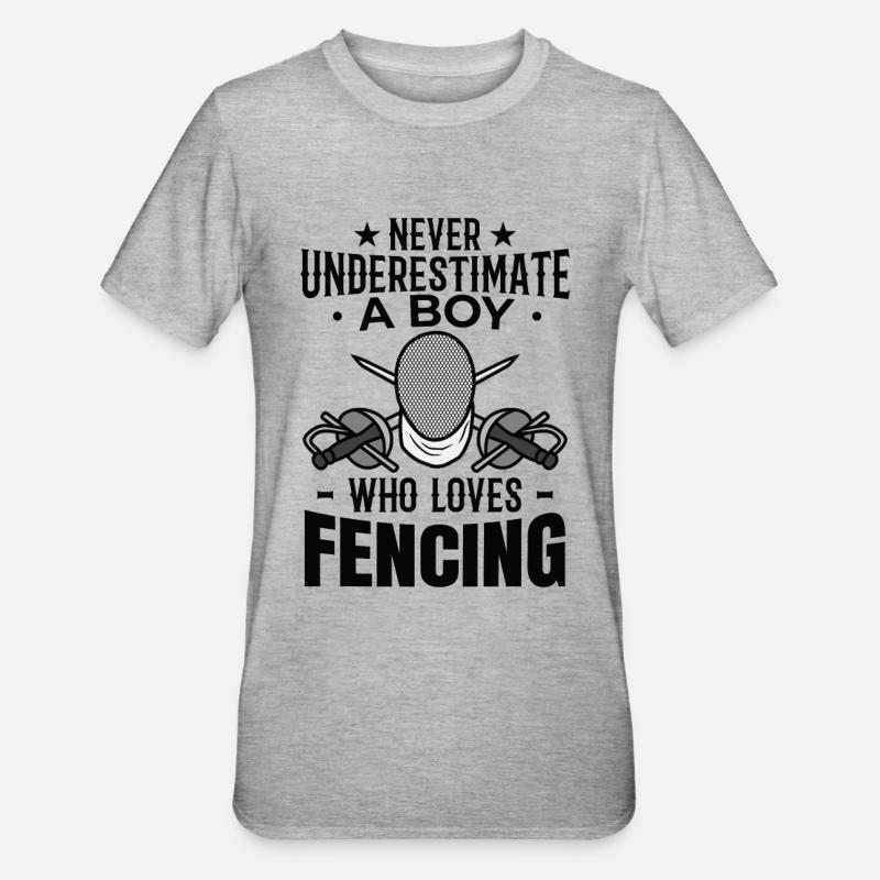 Fechtjunge - Unisex Polycotton T-Shirt - Grau meliert