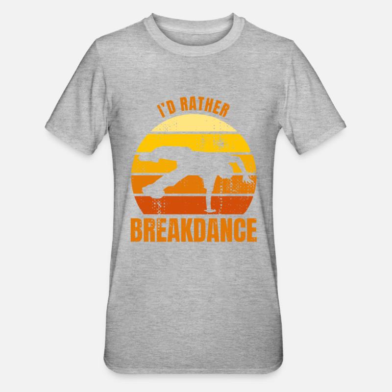 I'd rather do breakdancing - Unisex Polycotton T-Shirt - heather grey