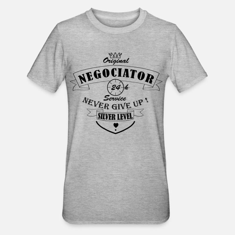 Verhandlungsführer: Der Verhandlungsführer - Unisex Polycotton T-Shirt - Grau meliert
