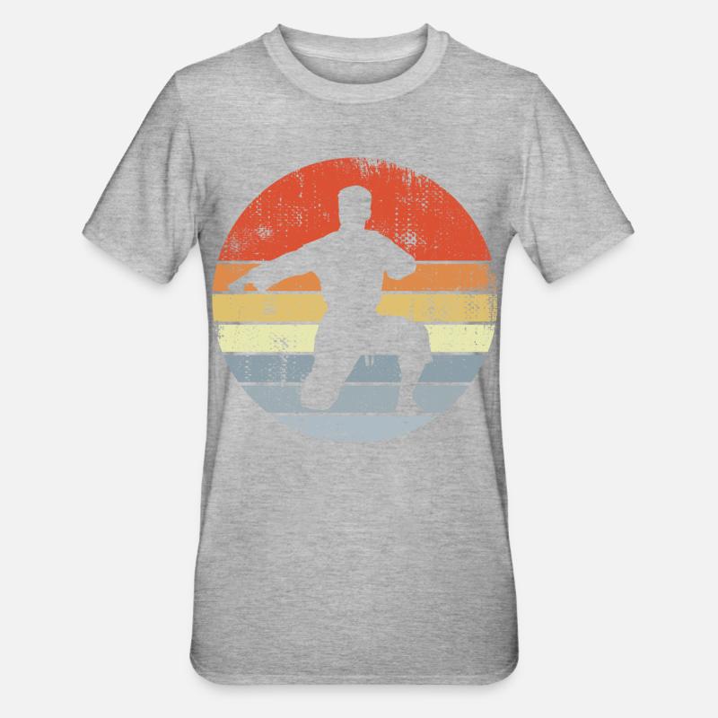 Karatéka rétro - T-shirt polycoton Unisexe - gris chiné