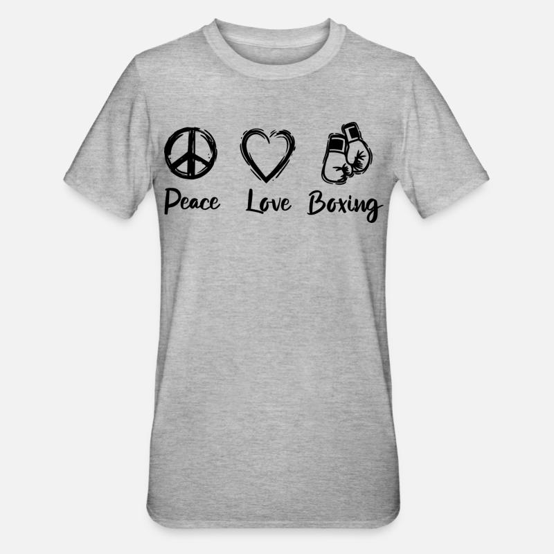 Boxer Liebe - Unisex Polycotton T-Shirt - Grau meliert