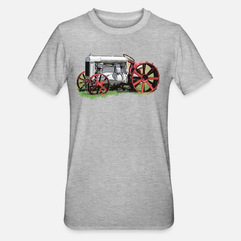 Traktor Fordson Model F - Unisex Polycotton T-Shirt - Grau meliert