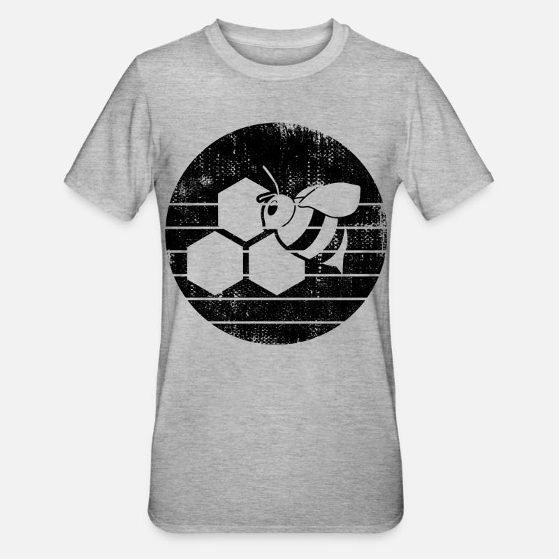 Abeille - T-shirt polycoton Unisexe - gris chiné