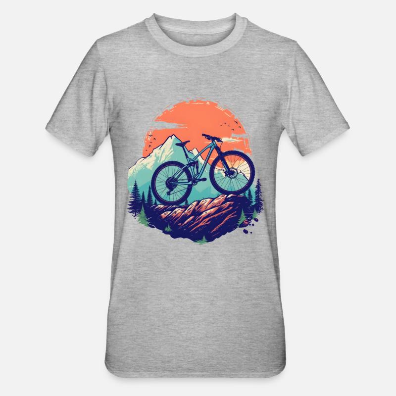 Vtt - T-shirt polycoton Unisexe - gris chiné