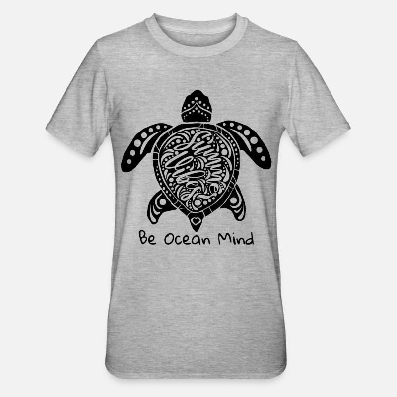 Be Ocean - T-shirt polycoton Unisexe - gris chiné