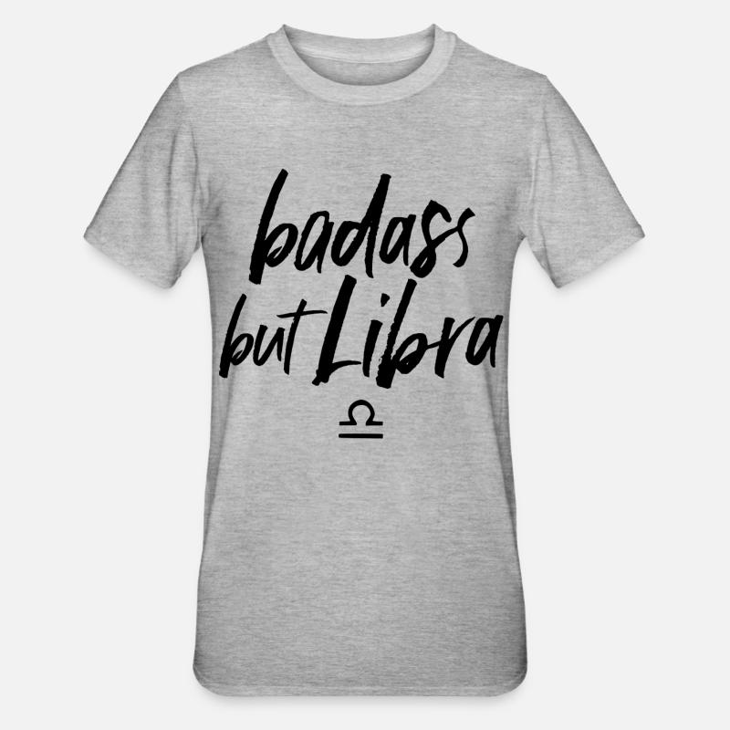 Astro Badass but Libra - Unisex Polycotton T-Shirt - heather grey