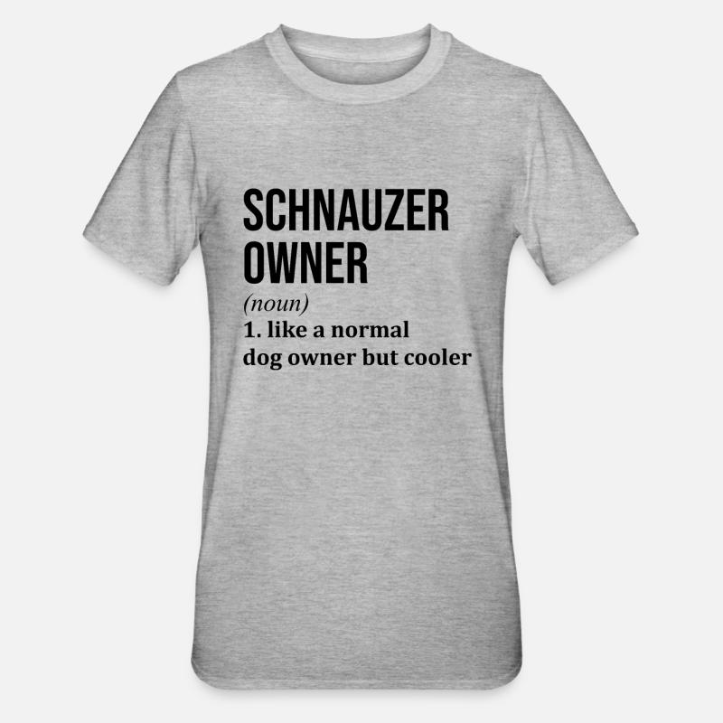 Schnauzer - T-shirt polycoton Unisexe - gris chiné