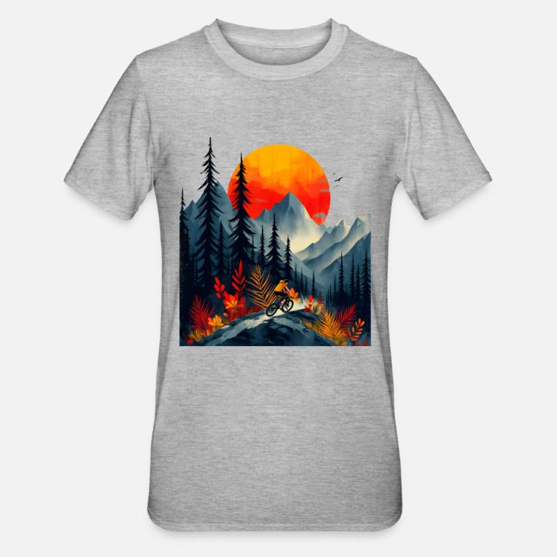 Vtt - T-shirt polycoton Unisexe - gris chiné