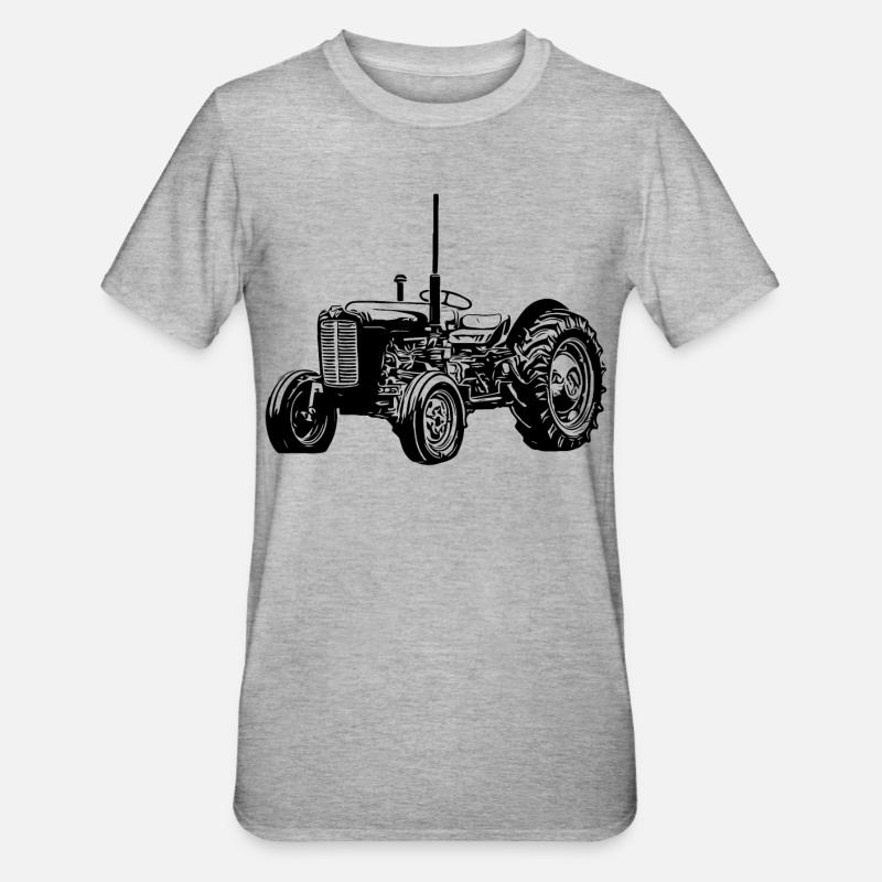 M F 35 Traktor - Unisex Polycotton T-Shirt - Grau meliert