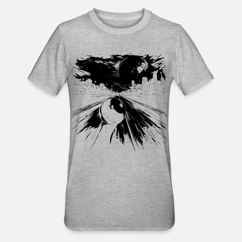 Bowling - T-shirt polycoton Unisexe - gris chiné