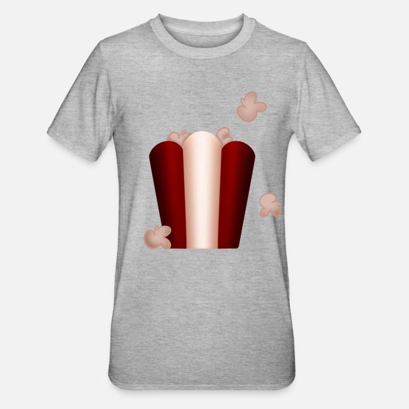 Vintage Popcorn! - Unisex Polycotton T-Shirt - heather grey