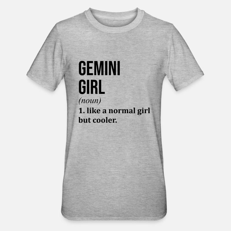 Zwillinge - Unisex Polycotton T-Shirt - Grau meliert