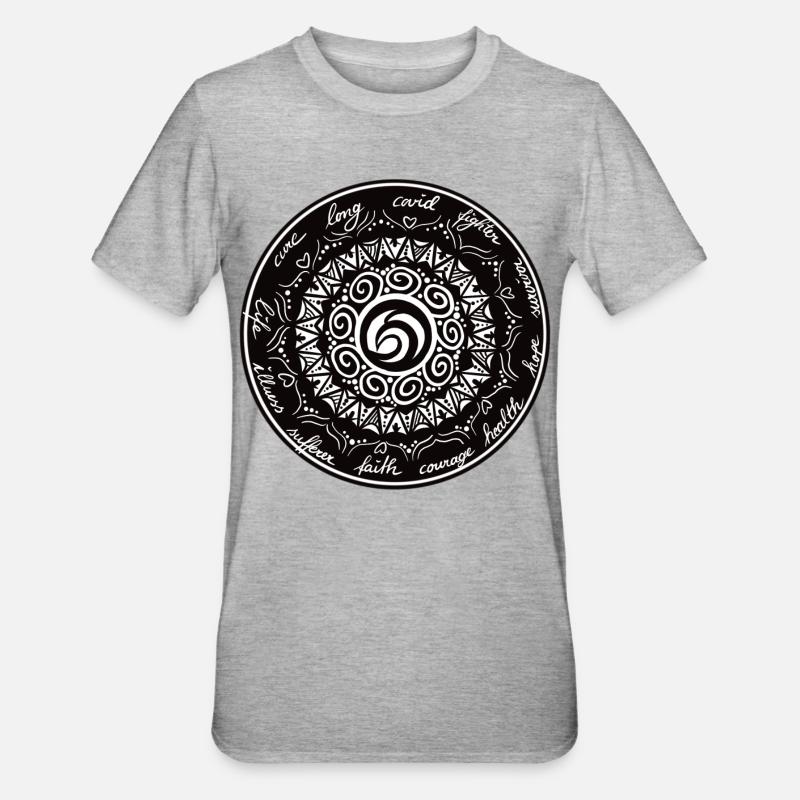 Long covid - Unisex Polycotton T-Shirt - Grau meliert