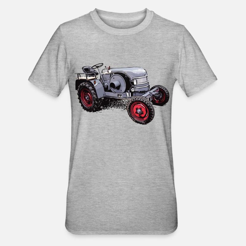 Oldtimer Traktor Kramer K12 - Unisex Polycotton T-Shirt - Grau meliert