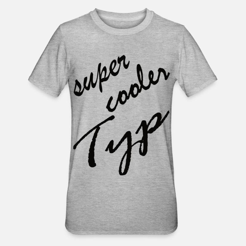 SUPER COOLER TYP - Unisex Polycotton T-Shirt - Grau meliert