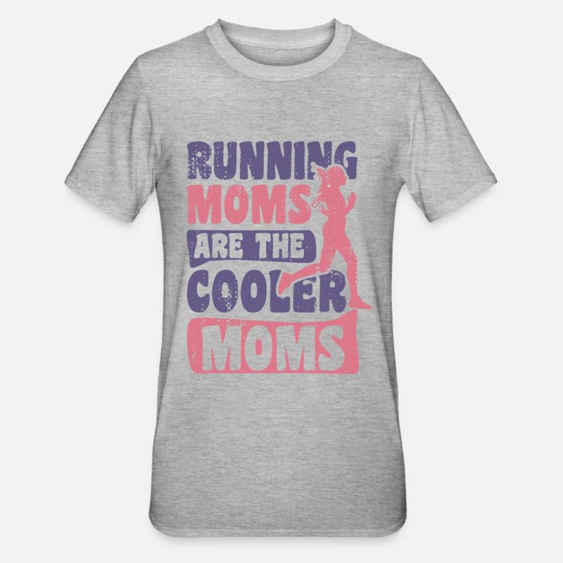 Mère et coureuse - T-shirt polycoton Unisexe - gris chiné