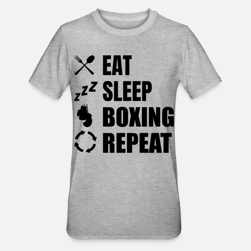 Routine de boxe - T-shirt polycoton Unisexe - gris chiné