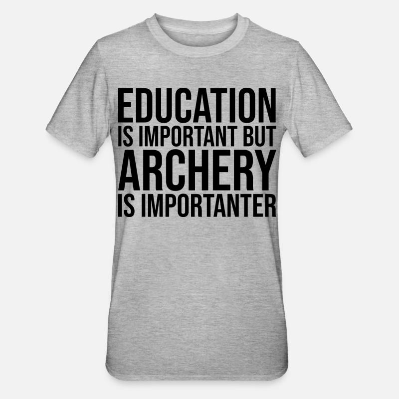 Bogenschießen - Unisex Polycotton T-Shirt - Grau meliert