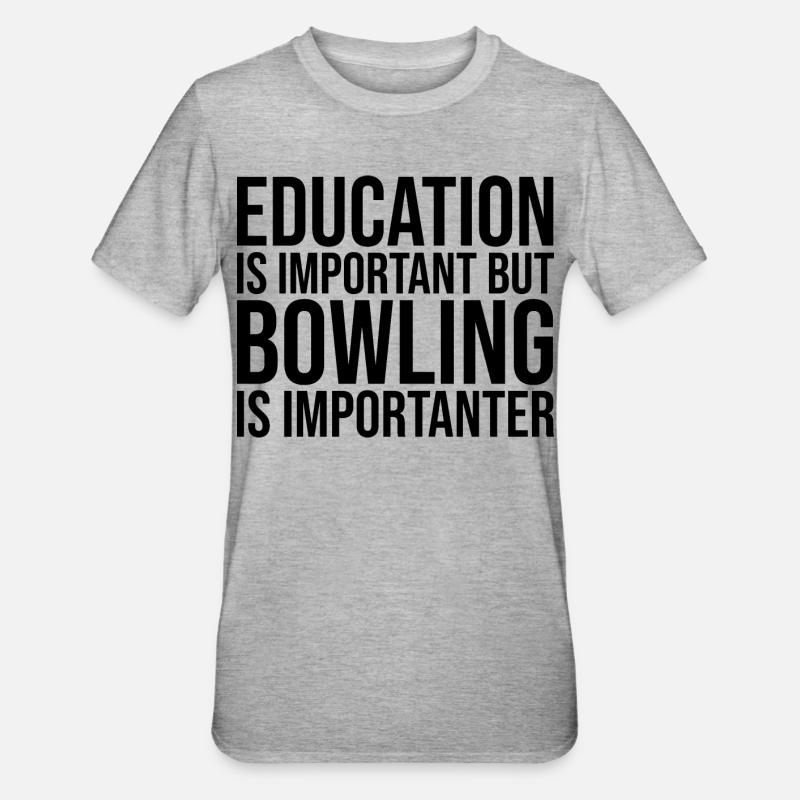 bowling - T-shirt polycoton Unisexe - gris chiné