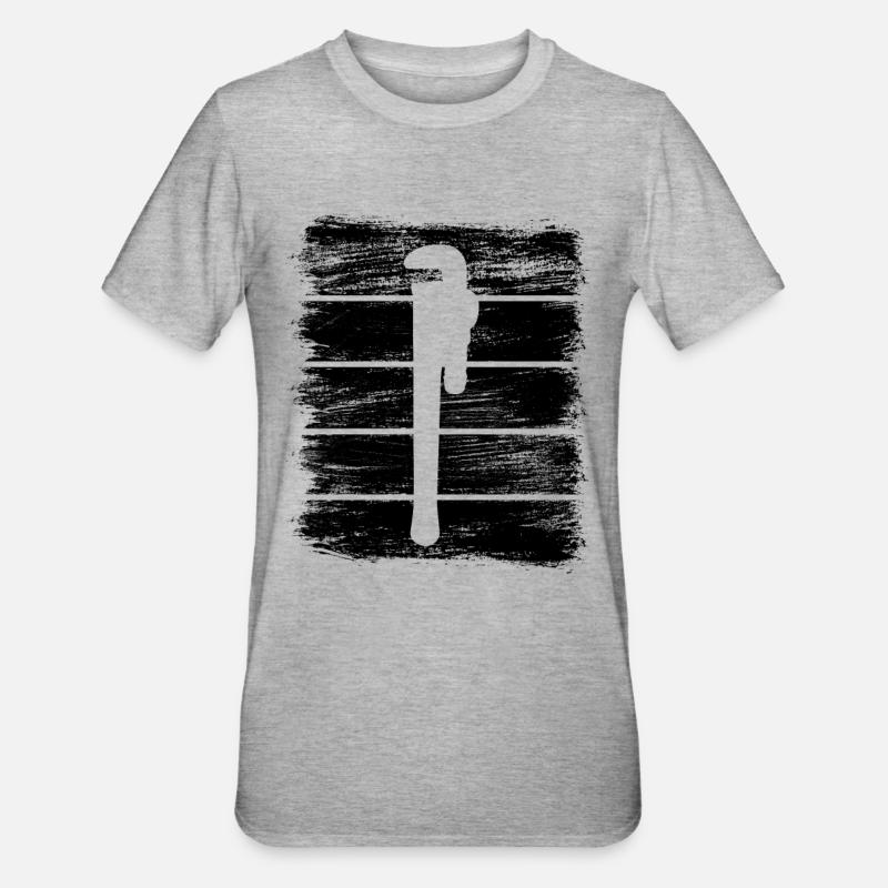 Dessin de clé à pipe - T-shirt polycoton Unisexe - gris chiné