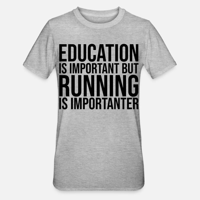 course - T-shirt polycoton Unisexe - gris chiné