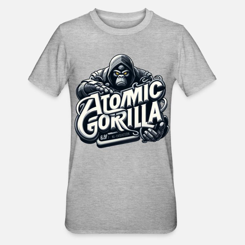 Gorille atomique - T-shirt polycoton Unisexe - gris chiné