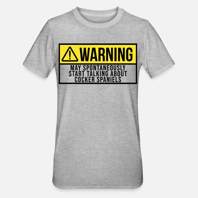 Cocker Spaniel - T-shirt polycoton Unisexe - gris chiné