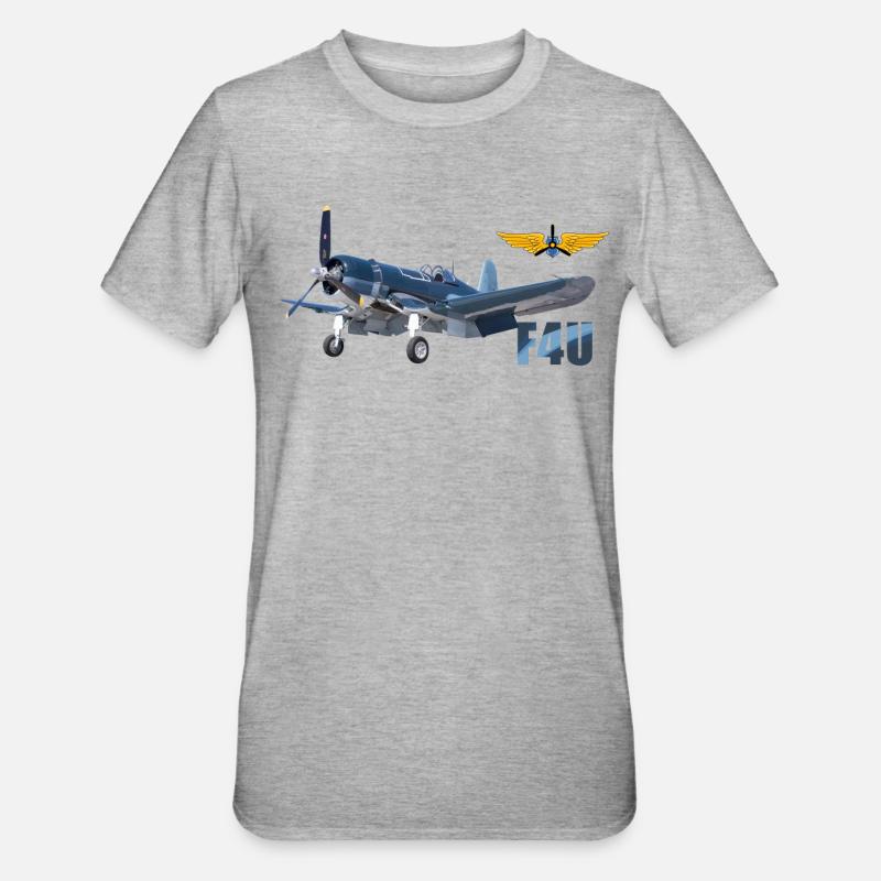 F4U Corsair - T-shirt polycoton Unisexe - gris chiné