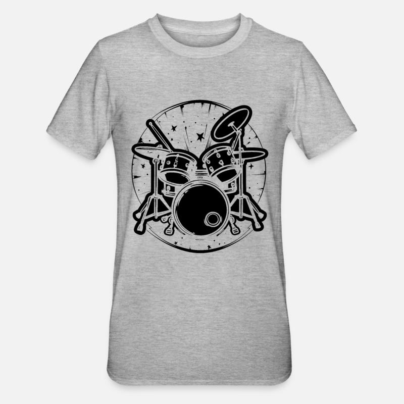 Percussion - T-shirt polycoton Unisexe - gris chiné