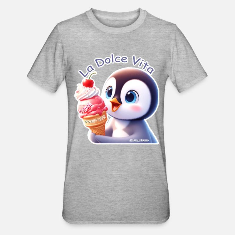 Pingouin - La Dolce Vita - T-shirt polycoton Unisexe - gris chiné
