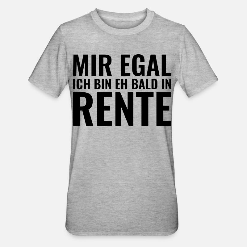 Rente - Unisex Polycotton T-Shirt - Grau meliert