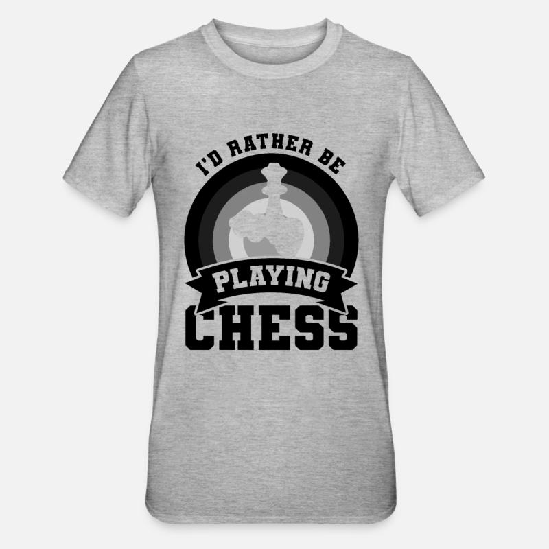 Chess Player Joke - Unisex Polycotton T-Shirt - heather grey