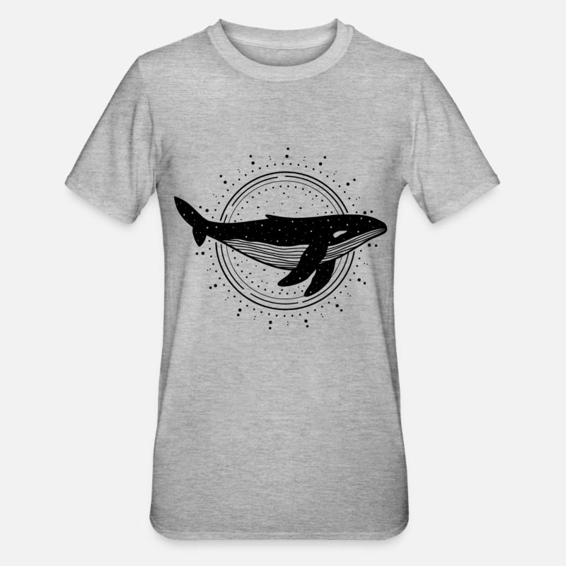 Sei Ozean - Unisex Polycotton T-Shirt - Grau meliert