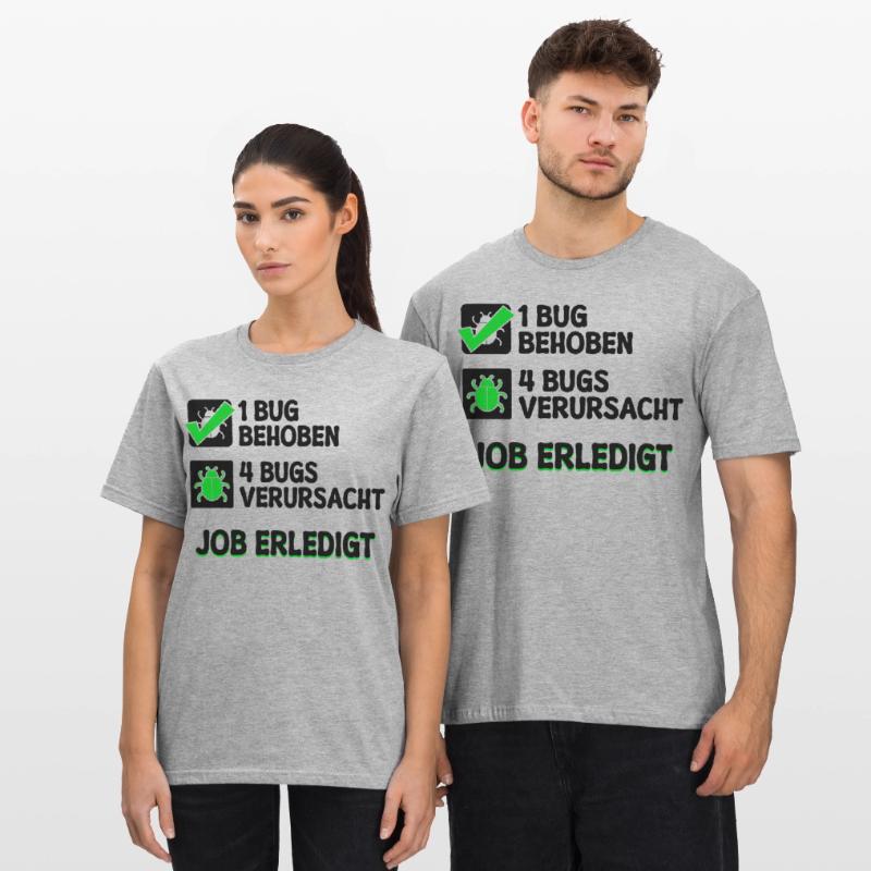 Open Source Bugfixing Bugs Developer Programmier Unisex Polycotton T-Shirt