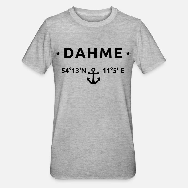 Dahme Coordinates - Unisex Polycotton T-Shirt - heather grey