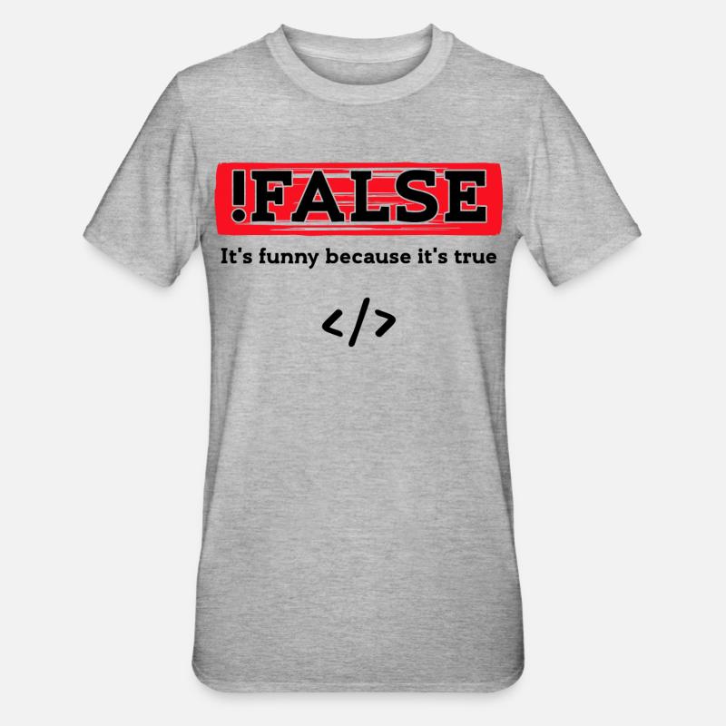 Code Debug Programmeur Développeur Dictons amusants - T-shirt polycoton Unisexe - gris chiné