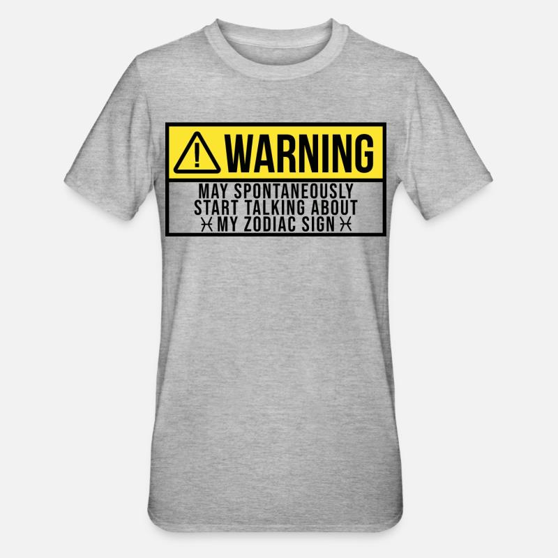 Fische - Unisex Polycotton T-Shirt - Grau meliert