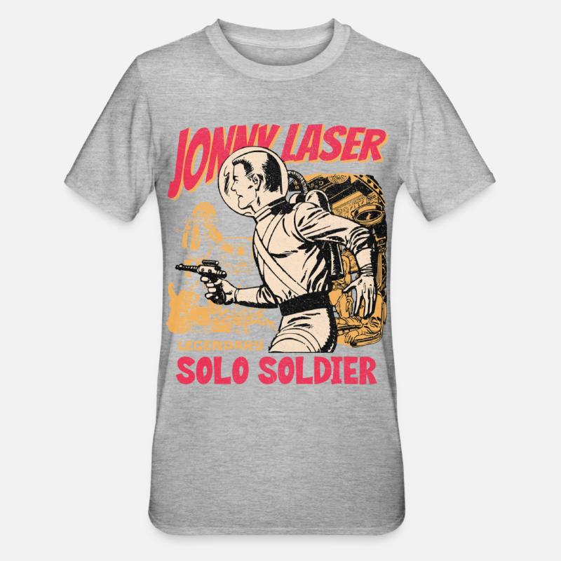 Jonny Laser Soldat Solo - T-shirt polycoton Unisexe - gris chiné