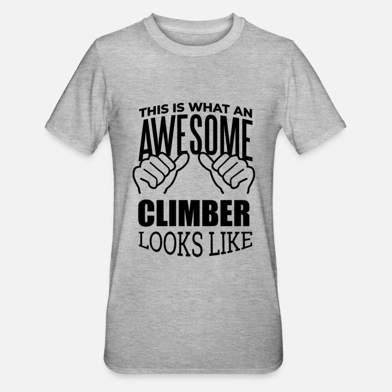 Bergsteiger - Unisex Polycotton T-Shirt - Grau meliert