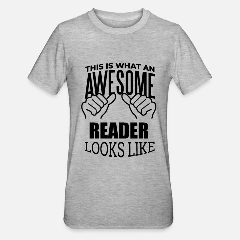 Reader - Unisex Polycotton T-Shirt - heather grey