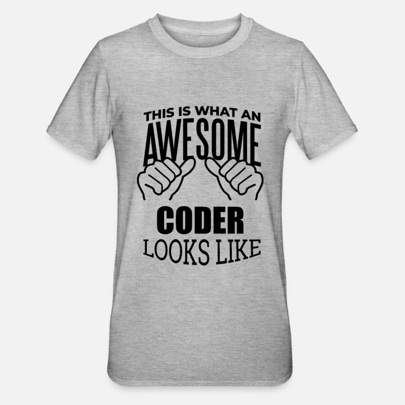 Coder - Unisex Polycotton T-Shirt - heather grey