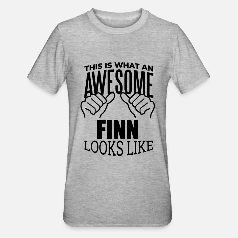 Finnland - Unisex Polycotton T-Shirt - Grau meliert