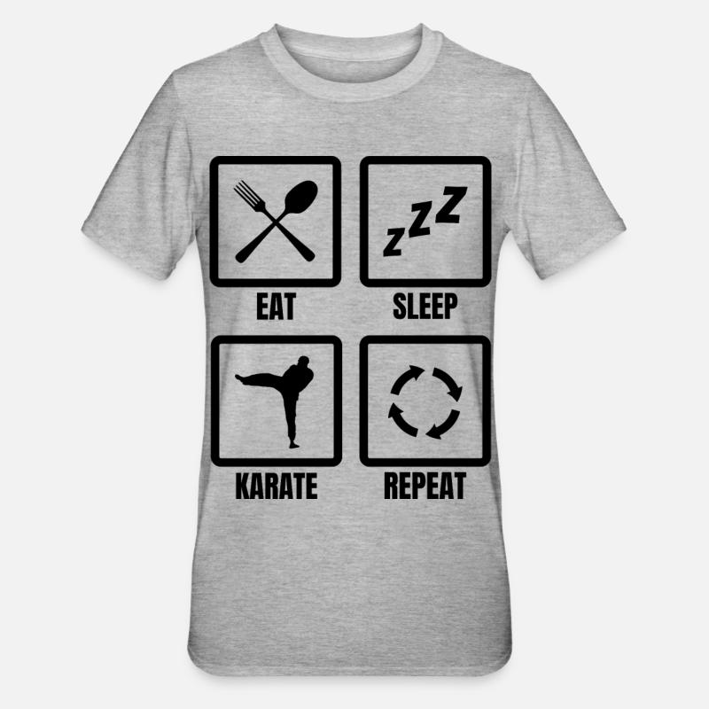 Routine de karaté - T-shirt polycoton Unisexe - gris chiné